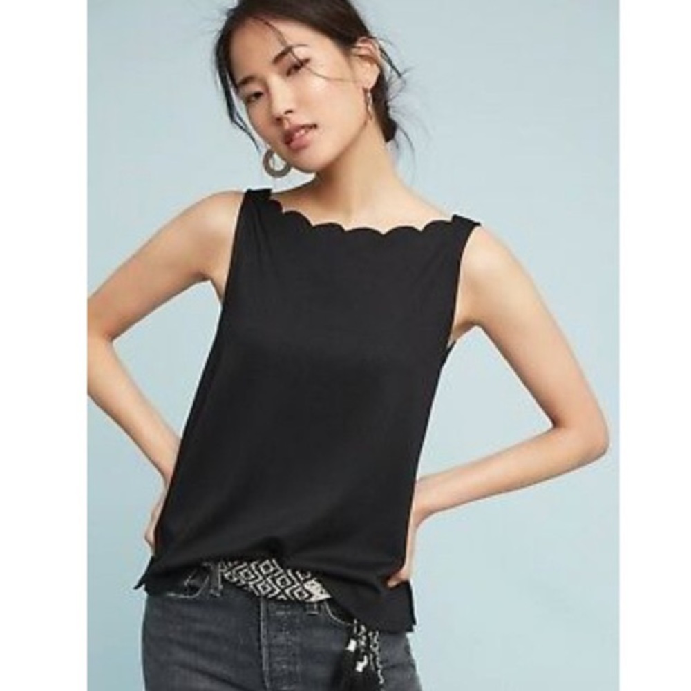Anthropologie scallop tank top